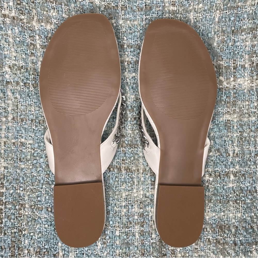 FARYL by Farylrobin Gianna Chain Sandals in Crème (Size 14) - Picture 6 of 7
